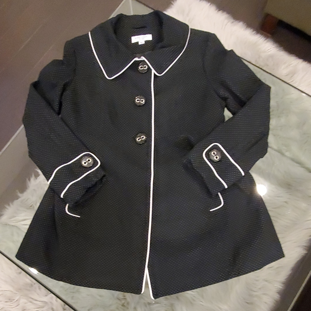 Navy with White Polka Dot Trench